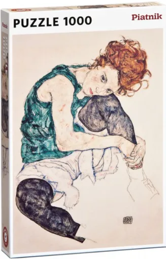 Puzzle Schiele: Sedící dívka - 1000 dílků