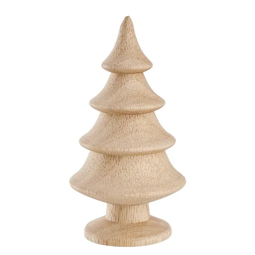 WHITE OAK Dřevěná dekorační jedle 18 cm