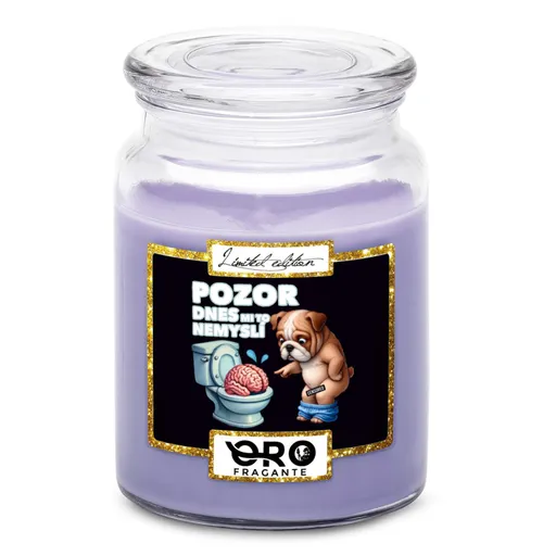 Svíčka Dnes mi to nemyslí (Vůně svíčky: Levandule)