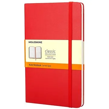 Moleskine S, tvrdé desky, linkovaný, červený (MM710R)