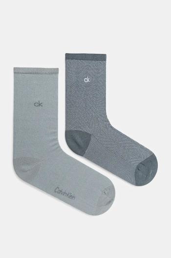 Ponožky Calvin Klein 2-pack dámské, zelená barva, 701230617