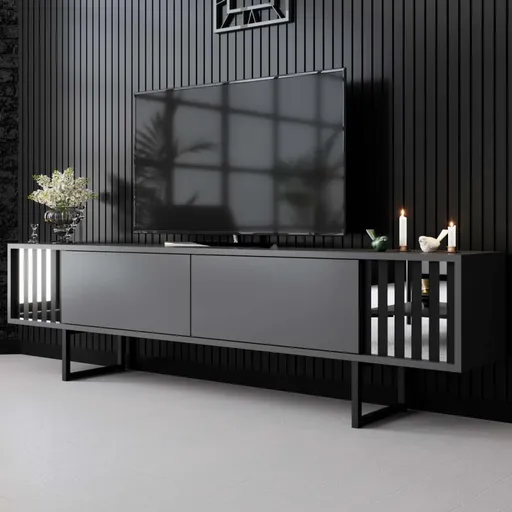 TV stolek Chrome Line - Anthracite, Black