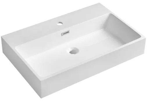 SAPHO AQUATIC umyvadlo, litý mramor, 70x46cm, bílá AT070