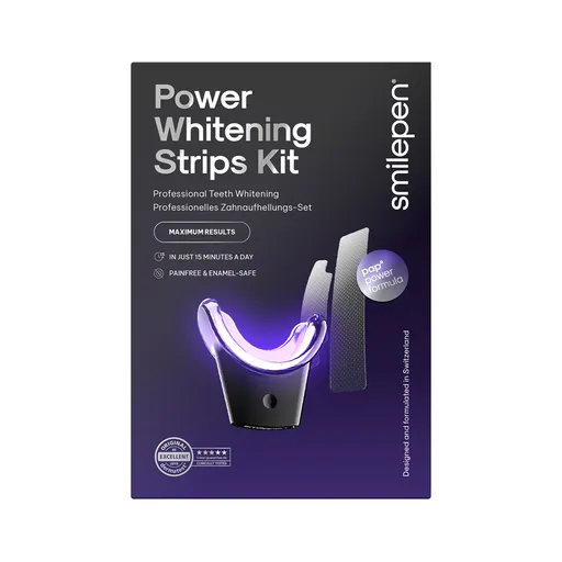 Smilepen Power Whitening Strips Kit, sedmidenní kúra pro intenzivní bělení s LED akcelerátorem + dárek a doprava zdarma