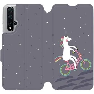 Flipové pouzdro na mobil Honor 20 - V024P Jednorožec na kole (5903226918669)