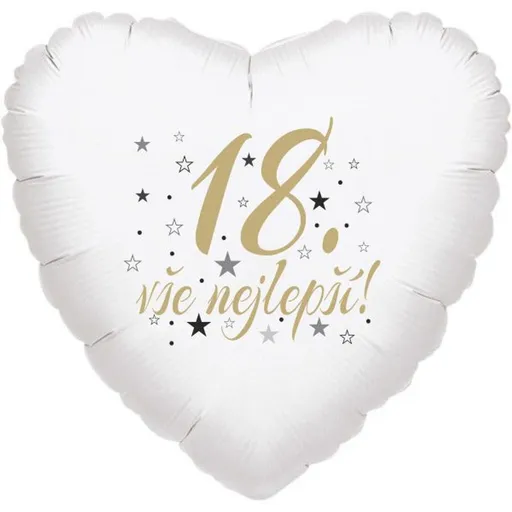 18. narozeniny balónek srdce -