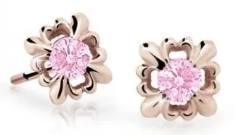 Cutie Jewellery Roztomilé dětské náušnice z růžového zlata C2212-30-X-4 růžová