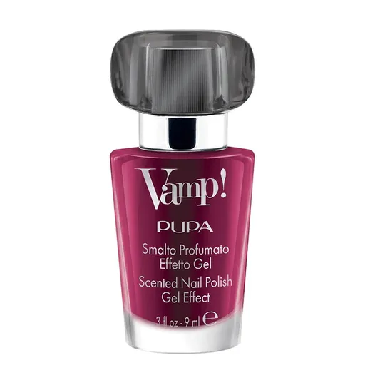 PUPA Milano Lak na nehty s vůní Vamp! Black Fragnance (Scented Nail Polish Gel Effect) 9 ml 303 Audacious Purple