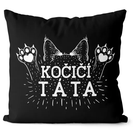 Polštář Kočičí táta – tlapky (Velikost: 40 x 40 cm)