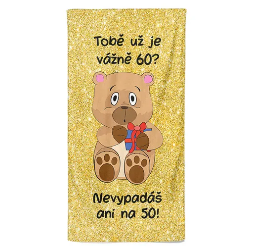 Osuška Tobě už je tolik? (věk: 60, Velikost osušky: 70x140cm)