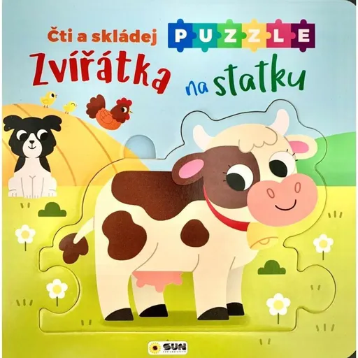 SUN Čti a skládej puzzle: Zvířátka na statku