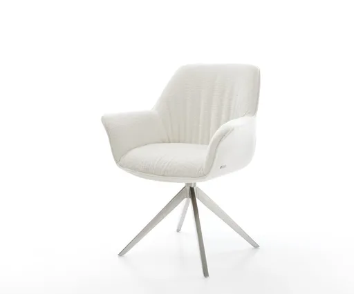 Jídelní židle Keila-Flex s područkami bouclé měkký béžová