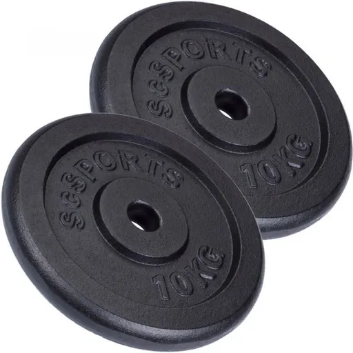 SCSports Litinové kotouče, 2 x 10 kg