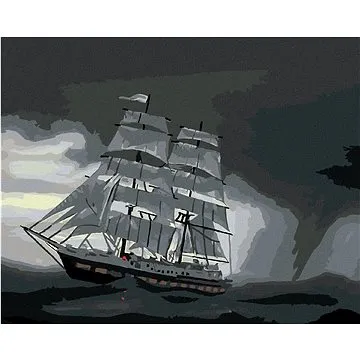 Zuty - Malování podle čísel - PLACHETNICE V DEŠTI (D. RUSTY RUST), 80x100 cm, vypnuté plátno na rám (HRAmmb02025nad)