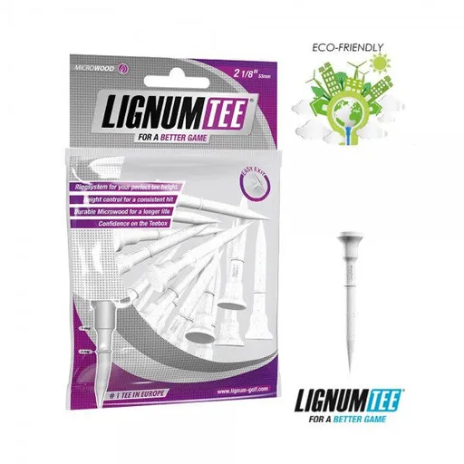 LIGNUM TEES 53MM Golfová týčka, bílá, velikost