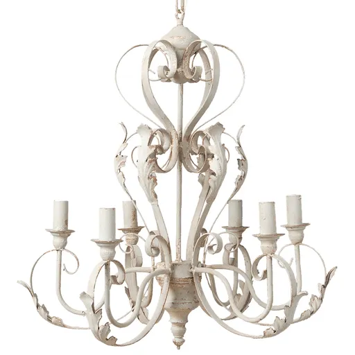 Vintage kovové závěsné světlo s patinou Onesime – Ø 65*68 cm E14/max 6*25W 5LMP219