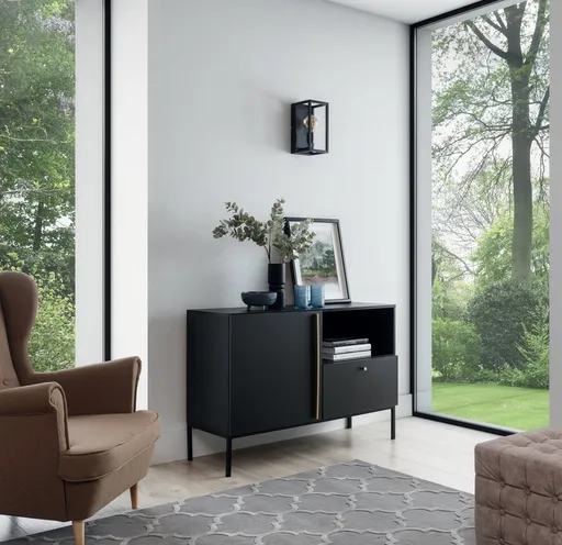 Furtim 15x30x17cm nástěnné svítidlo 1 černý