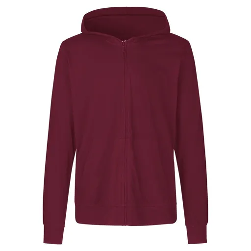 Neutral Lehká mikina na zip z organické Fairtrade bavlny - Bordeaux | 3XL