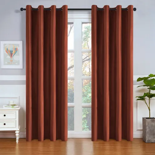 4Home Zatemňovací závěs Manila cihlová, 150 x 250 cm