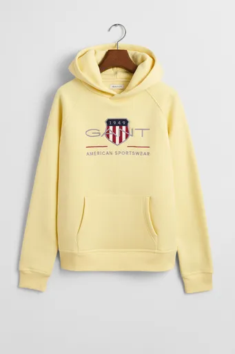 MIKINA GANT ARCHIVE SHIELD HOODIE DUSTY LIGHT YELLOW