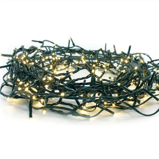 ACA Lighting 50 LED řetěz na baterie (3xAA), CW 6/18 časovač + 8 programů, IP44, 490+30cm, zelený kabel X0650134