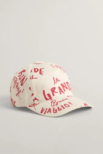 KŠILTOVKA GANT TEXT PRINTED CAP CREAM