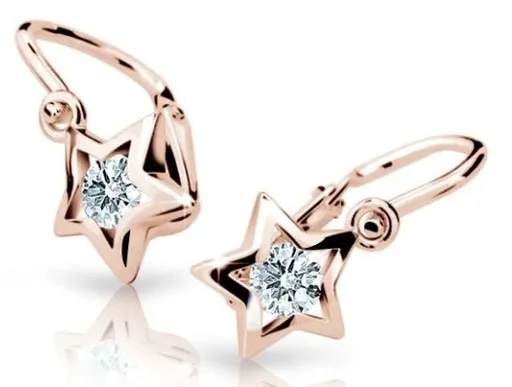 Cutie Diamonds Dětské náušnice Hvězdičky z růžového zlata s brilianty DC1942-10-00-X-4