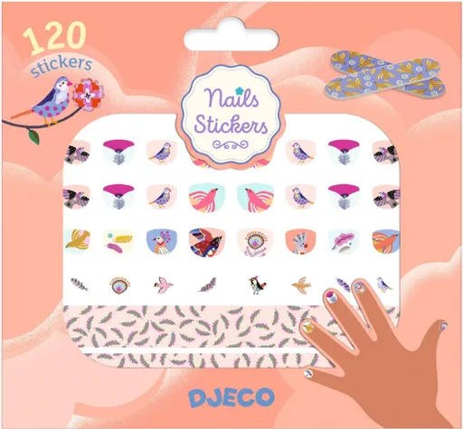 DJECO Samolepky na nehty - Ptáčci