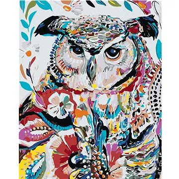 Malování podle čísel - Květinová sova (HRAmal00613nad)