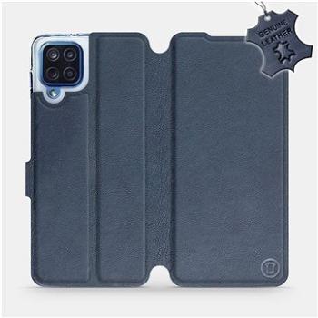 Kožené flip pouzdro na mobil Samsung Galaxy M12 - Modré -  Blue Leather (5903516735235)