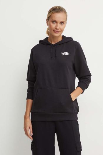 Mikina The North Face Simple Dome Hoodie dámská, černá barva, s kapucí, s potiskem, NF0A89EYJK31