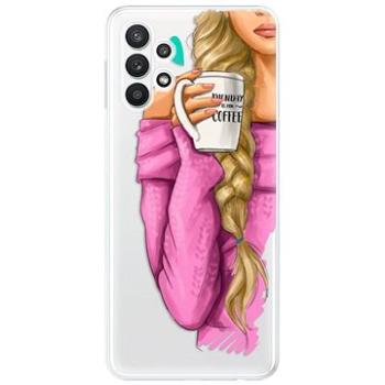 iSaprio My Coffe and Blond Girl pro Samsung Galaxy A32 5G (coffblon-TPU3-A32)