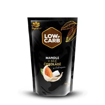 Topnatur Low Carb Mandle v bílé čokoládě s kokosem 125 g