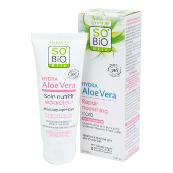 SO´BIO Denní krém - péče výživná reparační aloe vera pro citlivou pleť 50 ml