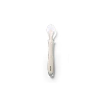 BABYONO Lžička silikonová - beige 6m+