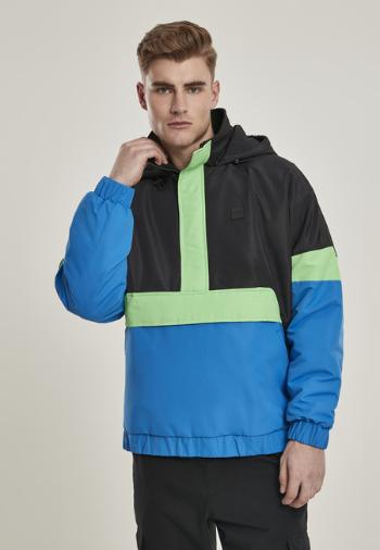 Urban Classics 3-Tone Neon Mix Pull Over Jacket black/cobaltblue - XXL