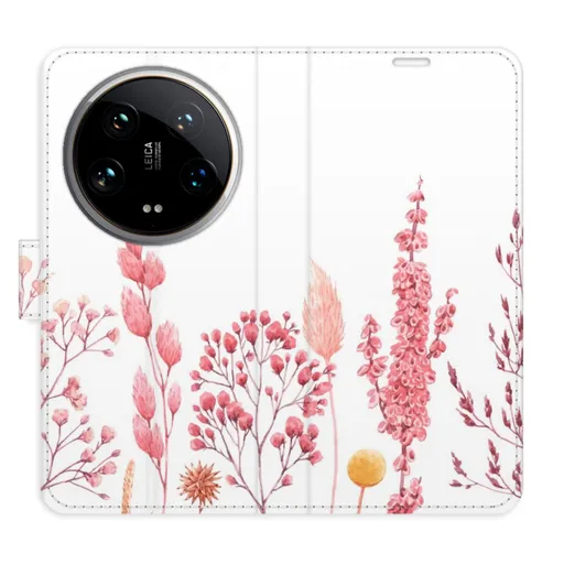 Flipové pouzdro iSaprio - Pink Flowers 03 - Xiaomi 14 Ultra