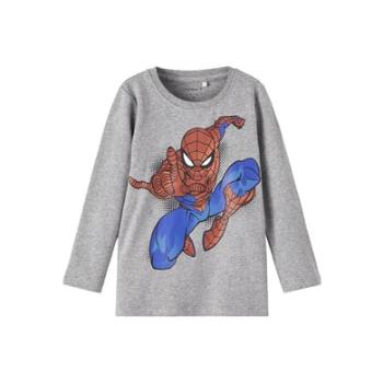 name it Košile s dlouhým rukávem Spider man Nmmoktav Grey Melange