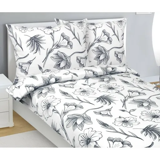 Bellatex Flanelové povlečení Ibišek, 140 x 220 cm, 70 x 90 cm