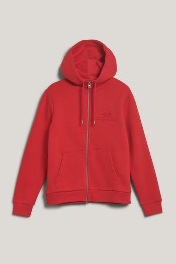 MIKINA GANT REG TONAL SHIELD ZIP HOODIE BRIGHT RED