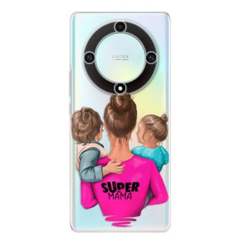 Odolné silikonové pouzdro iSaprio - Super Mama - Boy and Girl - Honor Magic5 Lite 5G