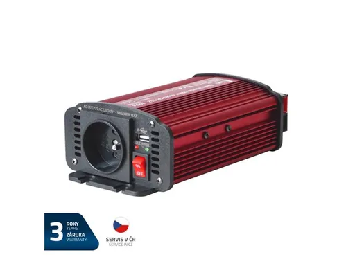 Měnič napětí GETI GPI  312 12V/230V 300W USB - rozbaleno / poškozený obal