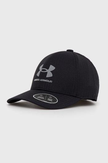 Dětská baseballová čepice Under Armour černá barva, s potiskem