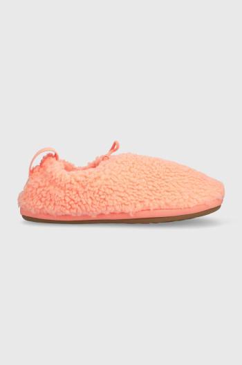 Dětské papuče UGG K PLUSHY SLIPPER oranžová barva