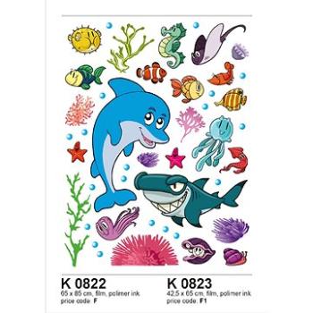 K0822 Samolepicí dekorace DOLPHIN BIG  65 x 85 cm (K0822)