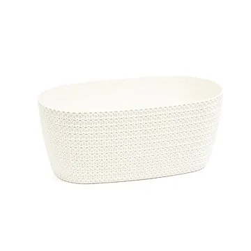 LAMELA, truhlík JERSEY 38 x 18 cm, výška 16 cm, krémový (MAT28081)