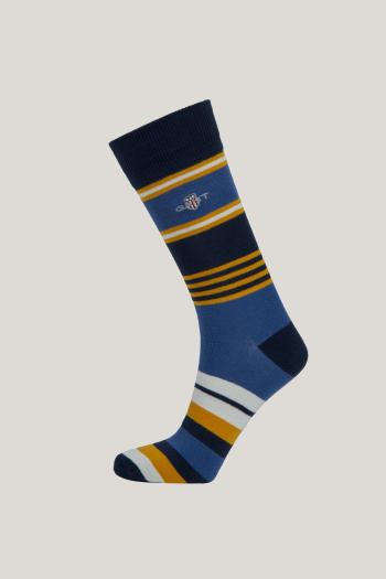 PONOŽKY GANT SHIELD RUGGER STRIPE SOCKS EVENING BLUE