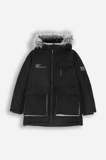 Dětská bunda Coccodrillo černá barva, OUTERWEAR BOY KIDS