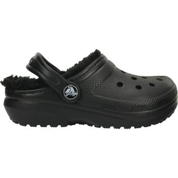 Crocs CLASSIC LINED CLOG K Uniszex gyerek belebújós cipő, fekete, méret 30/31
