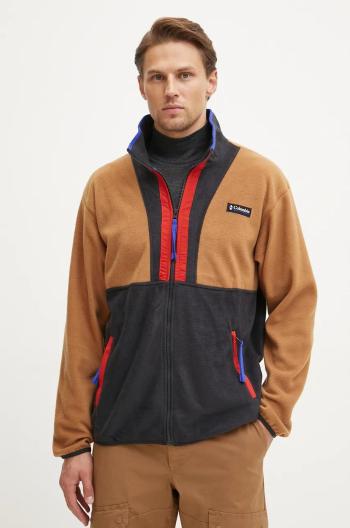 Fleecová mikina Columbia Backbowl II Full Zip Fleece hnědá barva, 2090851